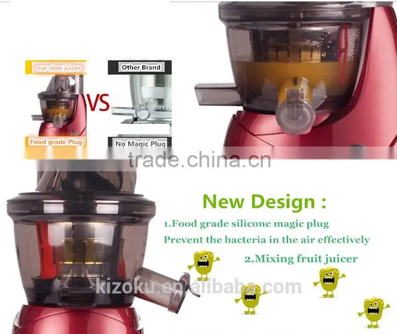 Whole apple feed mouth slow juicer/Stainless steel pomegranate juicing as see on TV