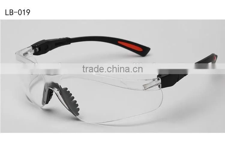 Factory wholesale clear PC lens goggle dustproof eye safety protection glasses