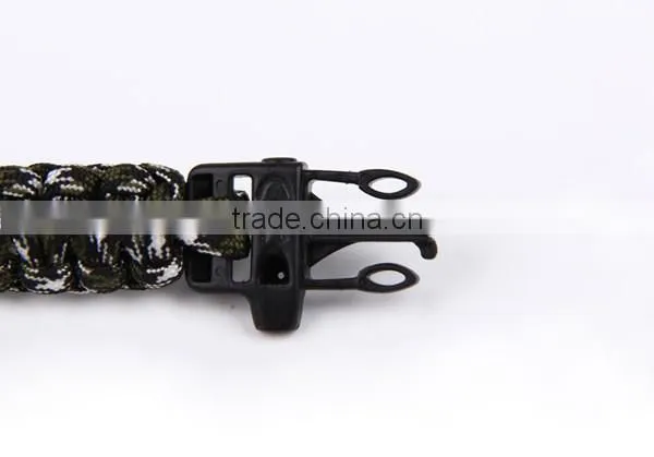 New arrival plastic buckle survival cord bracelets wholesale