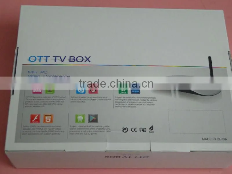 OTT TV BOX Amlogic 8726 MX dual core Built-in Webcam android 4.2 HDMI IPTV set top box google tv box