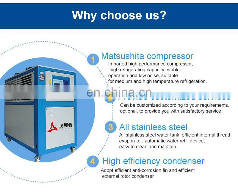 3hp 5hp 8hp 10hp 15hp 20hp 25hp 30hp 40hp water chiller 200 ton water chiller 1.5 ton portable water chiller plastic