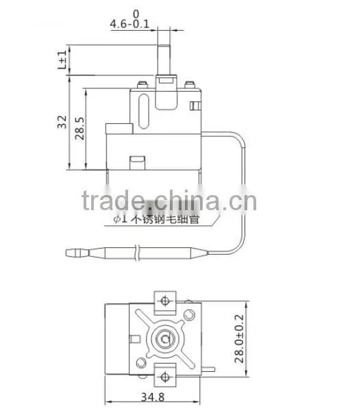 Air fryer thermostat WYF series with UL certification