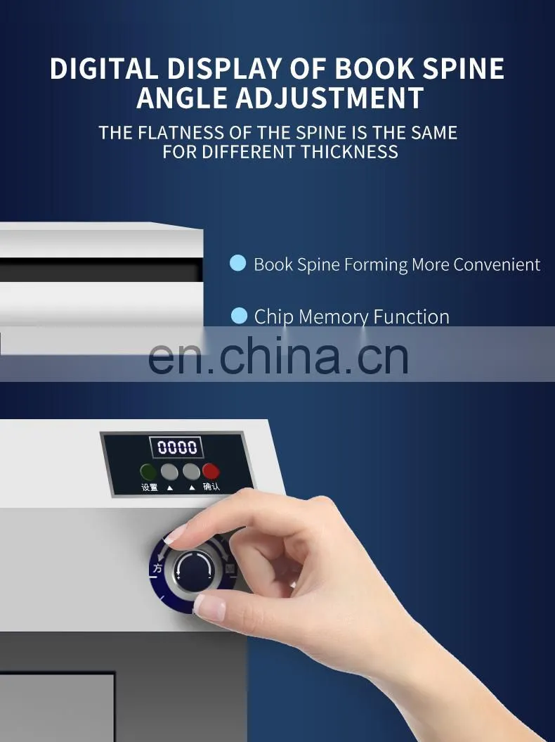 Efficient notebook glue binding machine commercial glue wire binding machine durable book binding machine with high quality