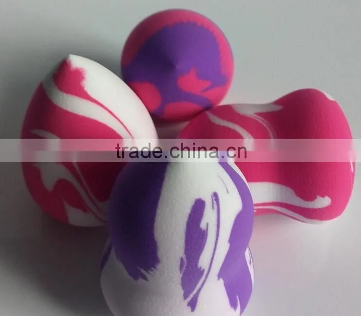 Mixed color heart shape water drop shap powder sponge cosmetic sponge