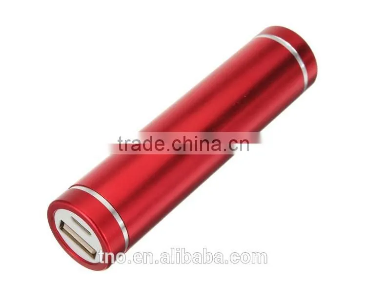 Custom round lipstick power bank 2600mah