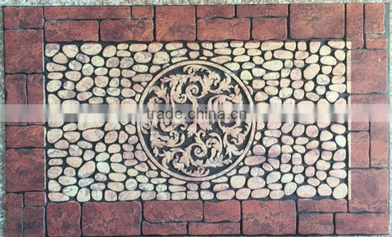 polyester printed rubber home mat