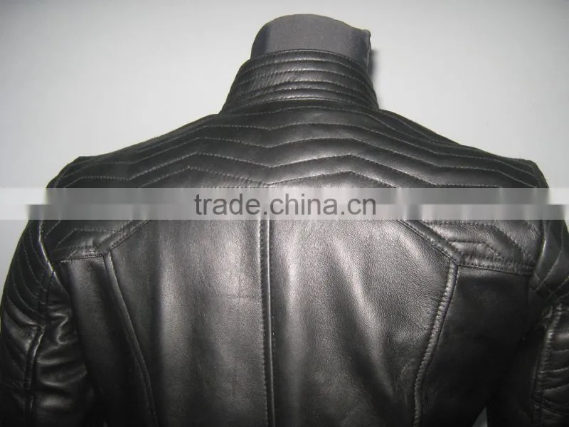 european fashion style leather jacket for women