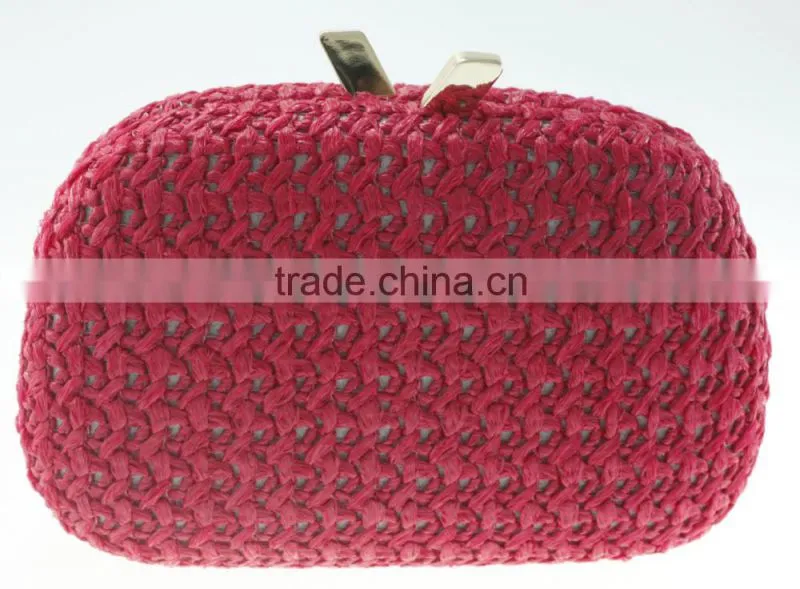 crocheted straw evening bags weave/woven