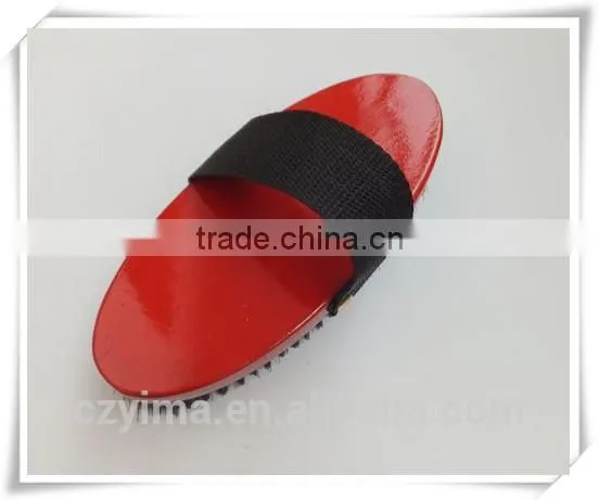 wooden horse brush with nylon strap