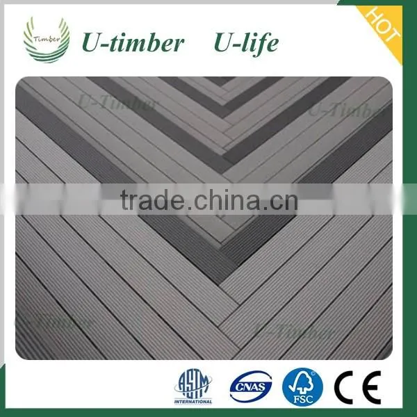 Hollow outdoor wood plastic composite wood decking