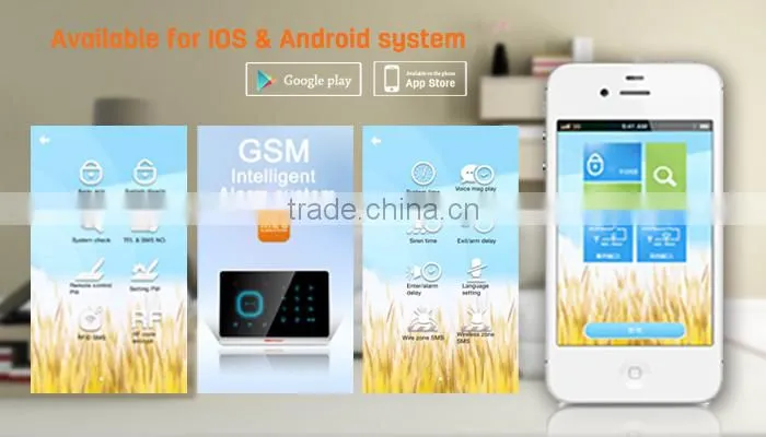 New Wireless home GSM fire alarm system with RFID card and app control (YL-007M2G)
