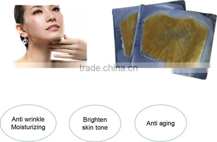 CE certificated!24K Nano Golden Collagen neck mask,High Quality Neck Mask
