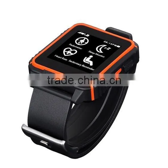 The IP68 waterproof heart rate monitor watch with Android and IOS smart watch 2016