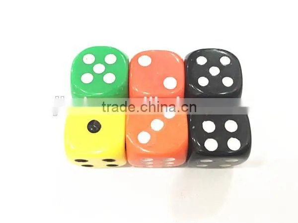 high quality custom colored 6 sided dice playing