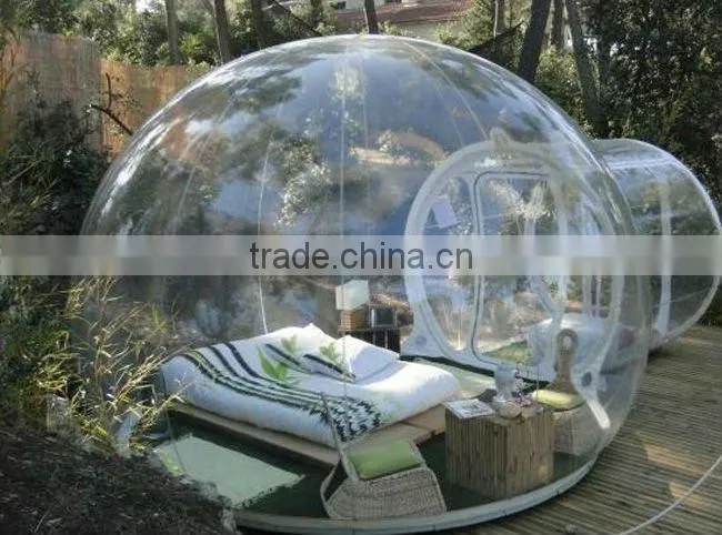 cheap air sealed camping inflatable clear tent/ inflatable bubble camping tent