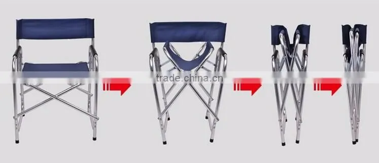 Portable Travel Colorful Camping Beach Audiovisual Aluminum Canvas Folding Director Chair