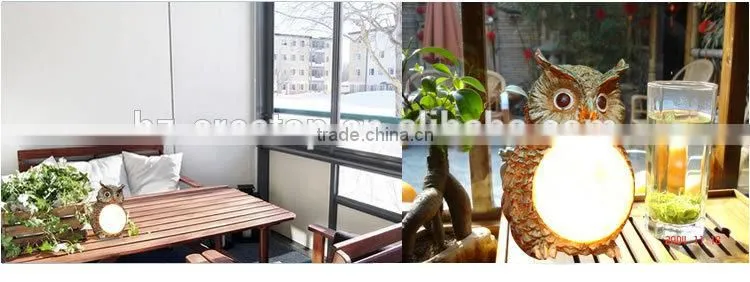 Owl solar resin light led garden resin outdoor lights