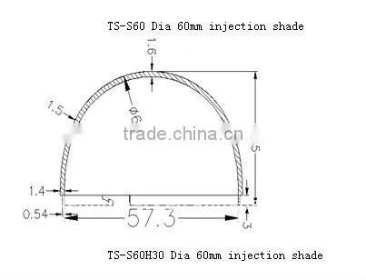 PC plastic injection led housing lighting diffusion