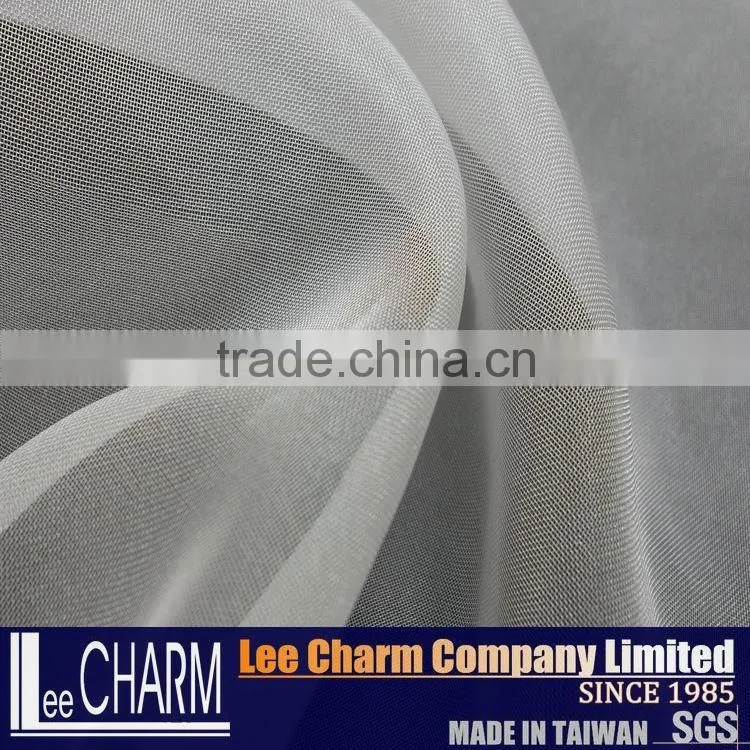 Spun Polyester Plain Voile Fabric Sheer Fabric