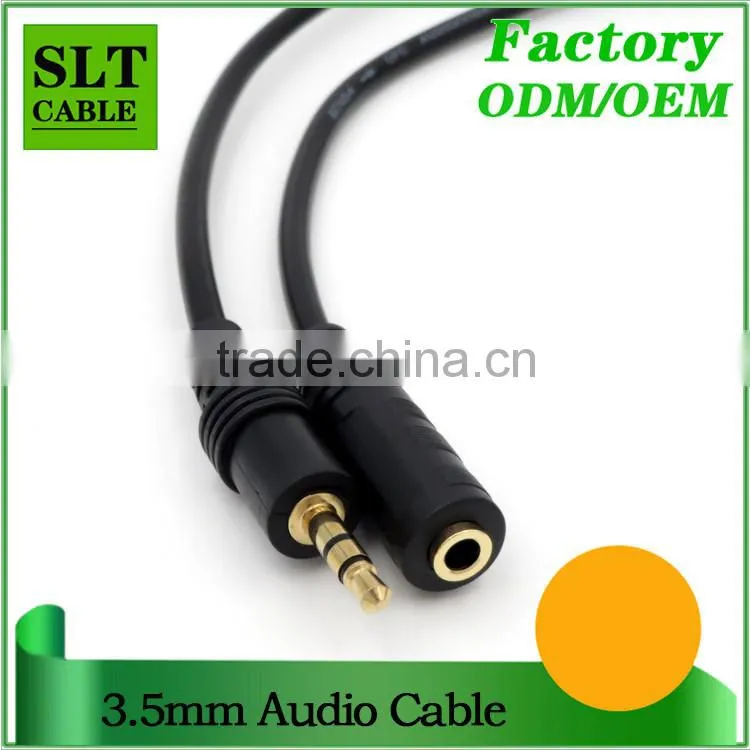 SLT 16 Ft Gold Plated 3.5mm Male to Female Stereo Audio Extension Cable