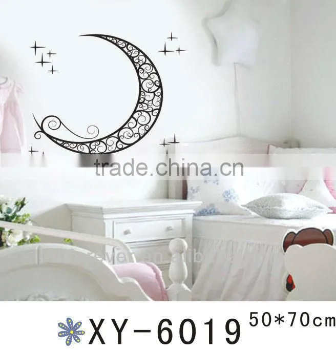 moon and stars decorative wall stickers wholesale home decor,wall decal