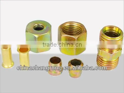 7 pieces fittings Three pieces for nylon tubing Ring