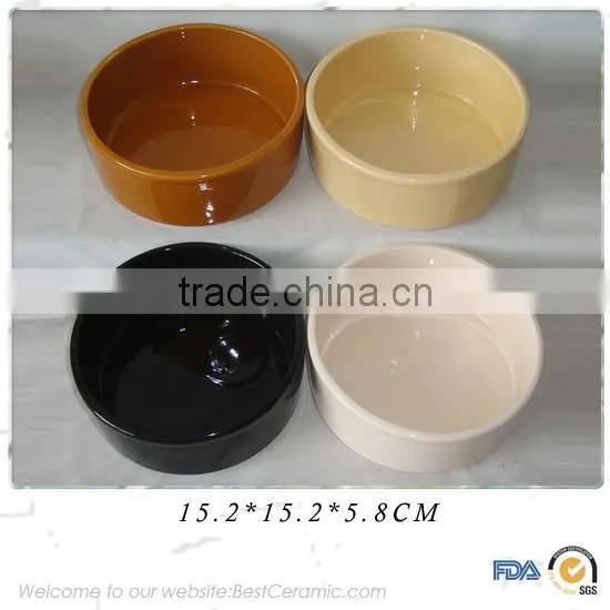 Wholesale custom ceramic dog bowl , feeding ceramic pet bowl , ceramic cat bowl