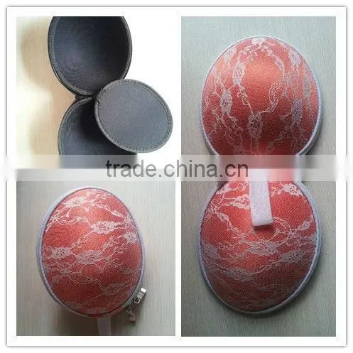 lace covered adorable EVA bra carrying case