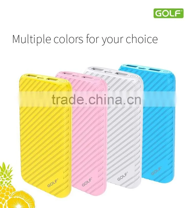 GOLF original pineapple series G17GB smart power bank 8000mAh li-ion Dual USB pineapple power bank