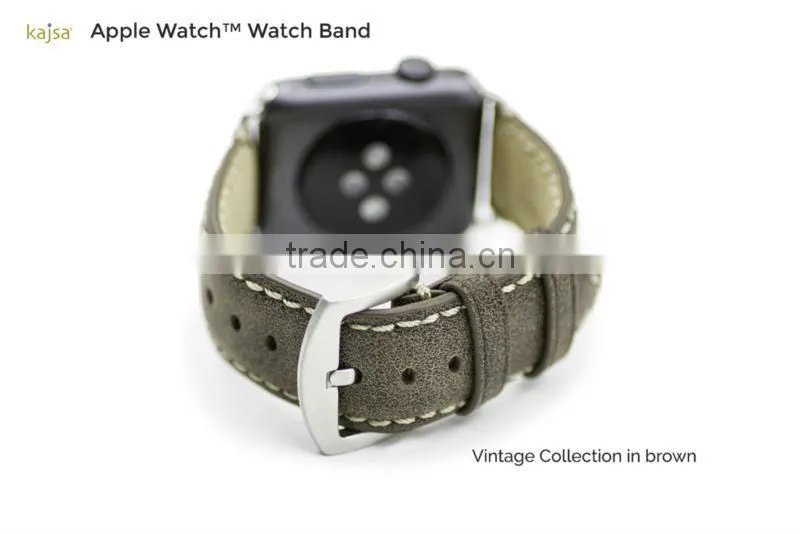Original kajsa Vintage Collection Genuine Leather Watch Band Wrist Strap For 42MM Apple Watch MT-3968