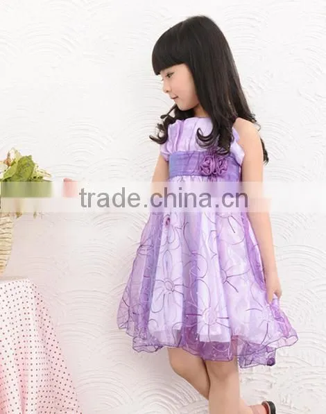 Orange latest design flower girl dress patterns