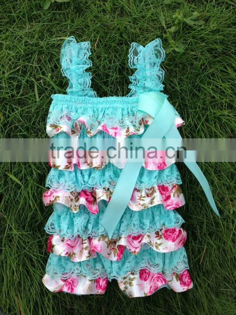 New arrival newborn rompers high quality baby girl romper wholesale pretty design ruffle romper