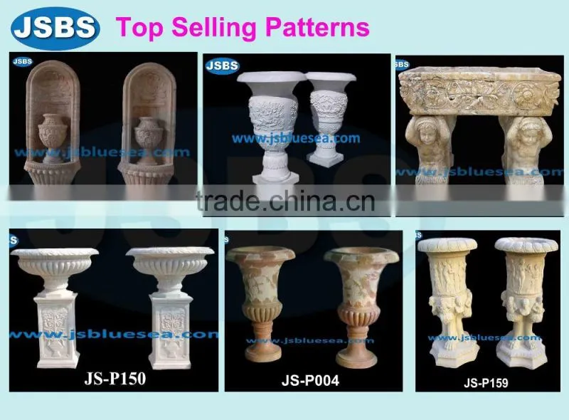 cheap handmade stone planter and pedestals