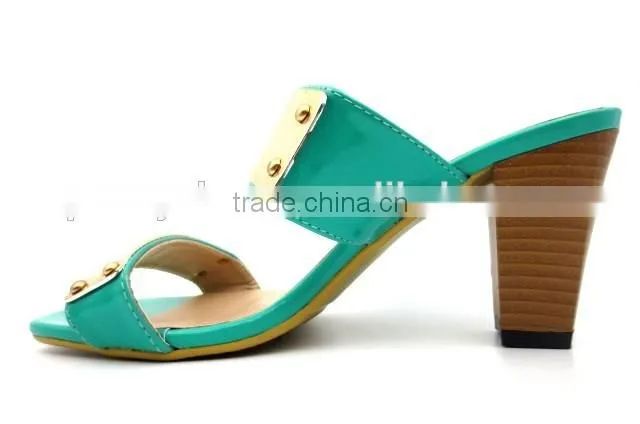 new fashion hot sell green with gold office slipper