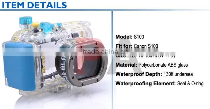 Waterproof Camera Protector Underwater Digital Camera Case for Canon S100