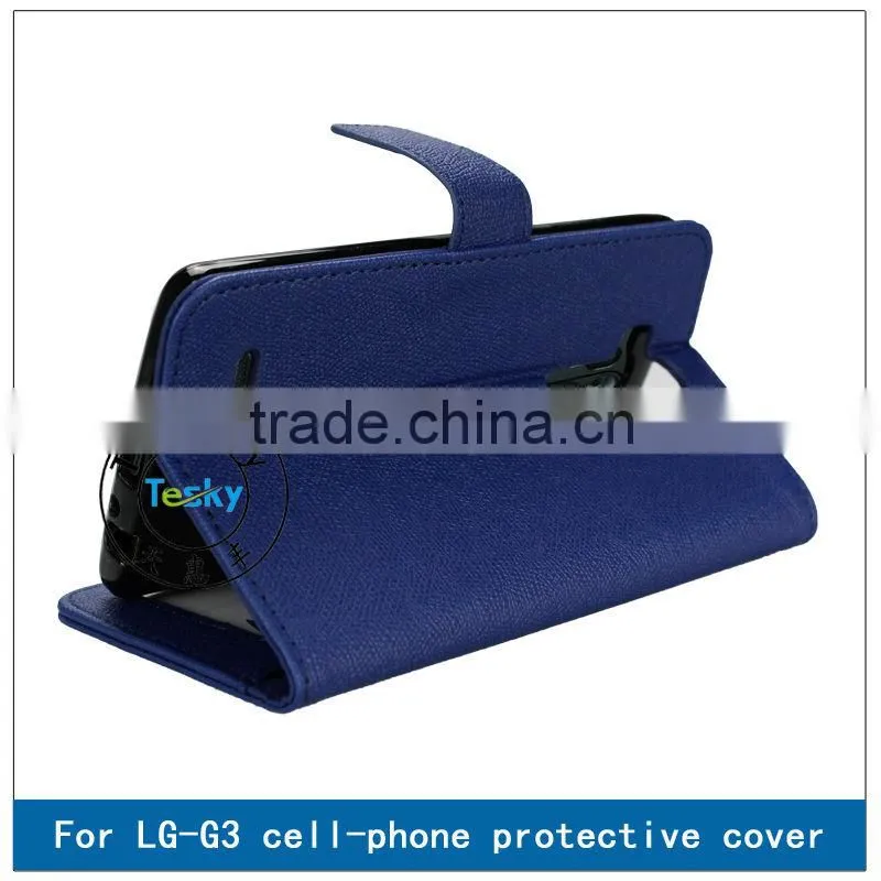 MODEST LUXURY SHOCKPROOF POCKET COVER CASE FOR LG G3,NAVY BLUE PROTECTIVE COVER