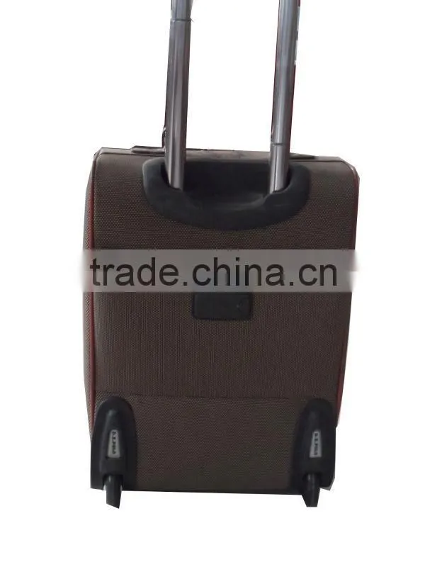 Wholesale vintage brown trolly travel upright luuggage case