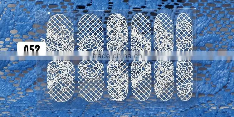 Lace nail art sticke popular holographic nail decal nail art sticker