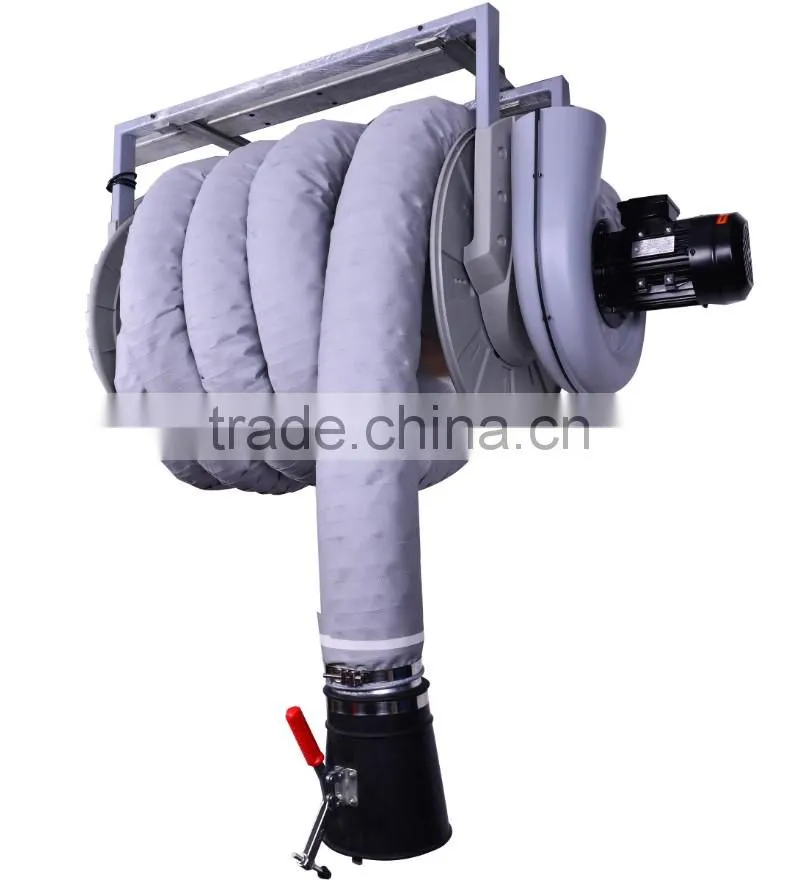 exhaust extraction system (integral fixed electric plastic hose reel with fan )