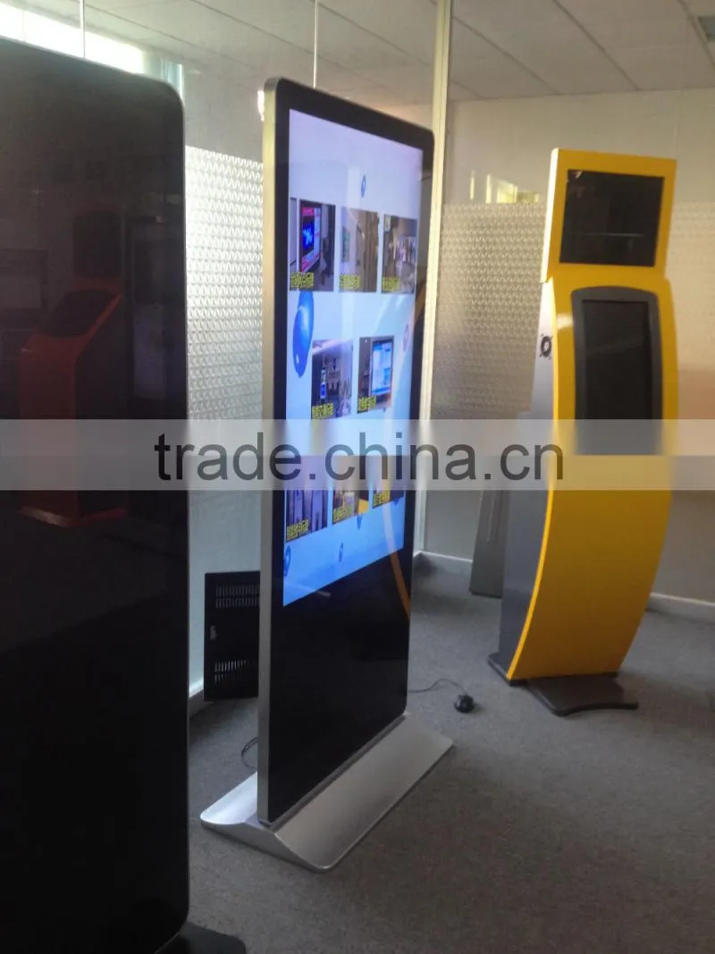 55 inch support HDMI and wifi floor stand digital signage with touch screen advertising player
