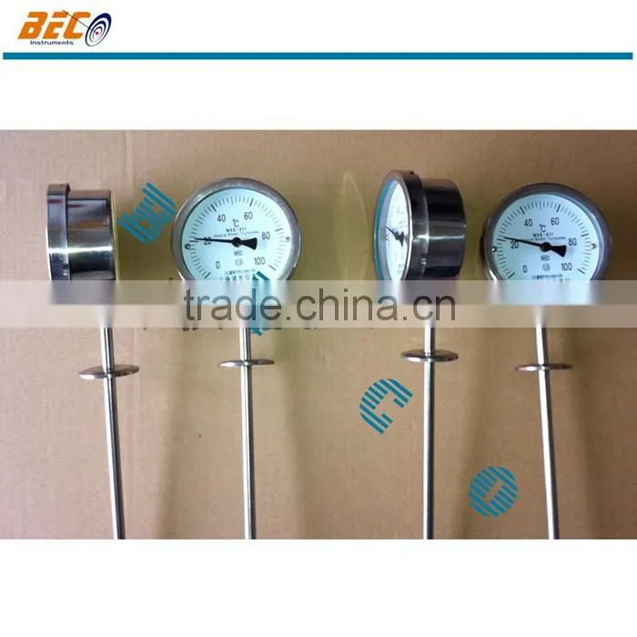 (WSS-411) 100mm all sus with sanitary equipment waterproof protection industrial oven gas thermometer