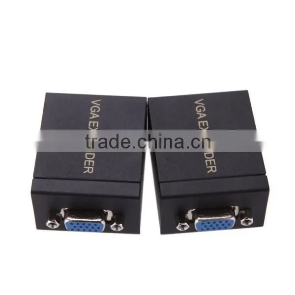 60M VGA Signal to RJ45 Signal Extender Transmitter + Receiver Set Single Ethernet Cable