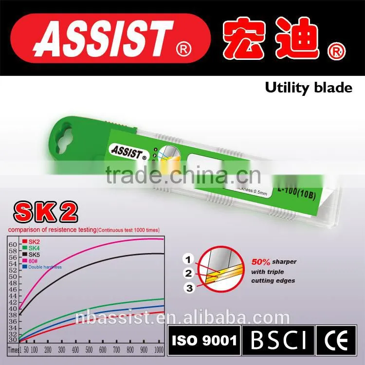 ISO9001 sharp snap off cutting blade
