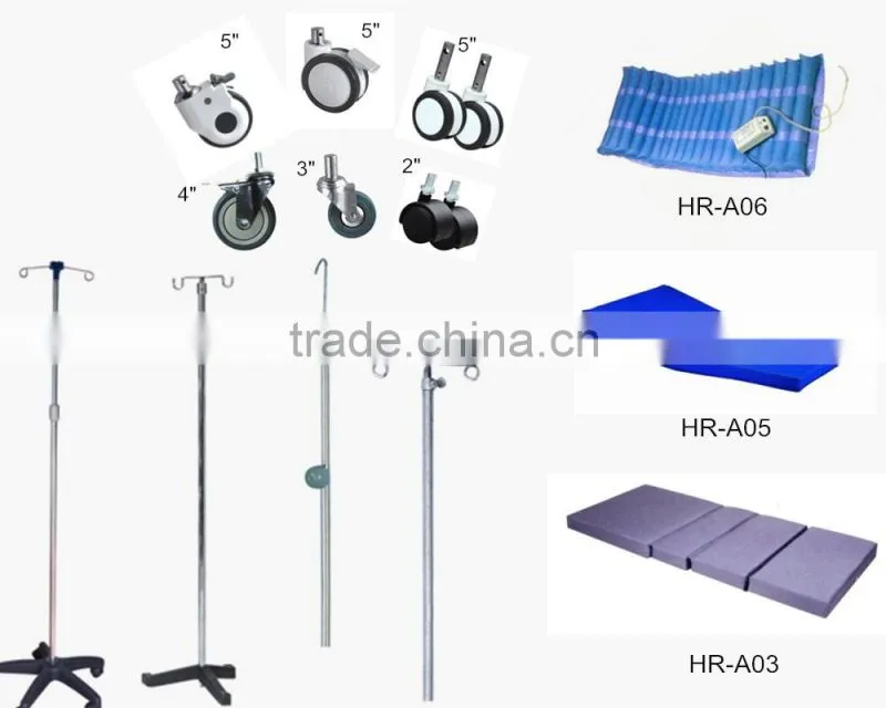 Guardrail Scalable Metal Patient Transfer Trolley