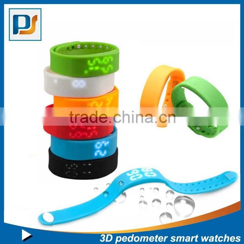 3D Pedometer USB Wristband Pedometer Smart Sports Bracelet LED Silicone Bracelet Sleep Monitor Christmas Gifts watch