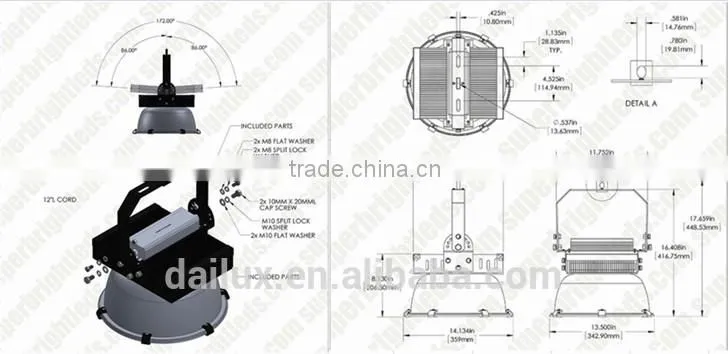 Industrial commercial light fitting 70w CRI80 high bay led lighting solution led high bay lights