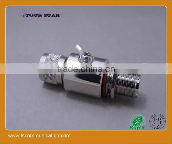 Gas Discharge Tube Lightning Protector UHF Male to UHF Female Bulkhead Connector