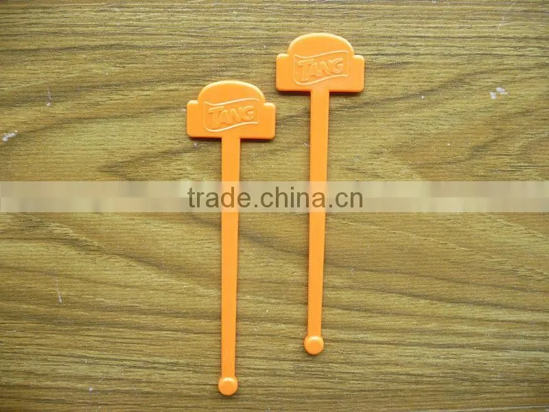 Promotion cheap plastic swizzle stick, plastic cocktail stirrers