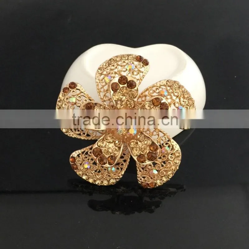 AB Crystal Rhinestone Flower Brooch,Colorful Rhinestone Brooch Pin,Brooches And Pins For Wedding