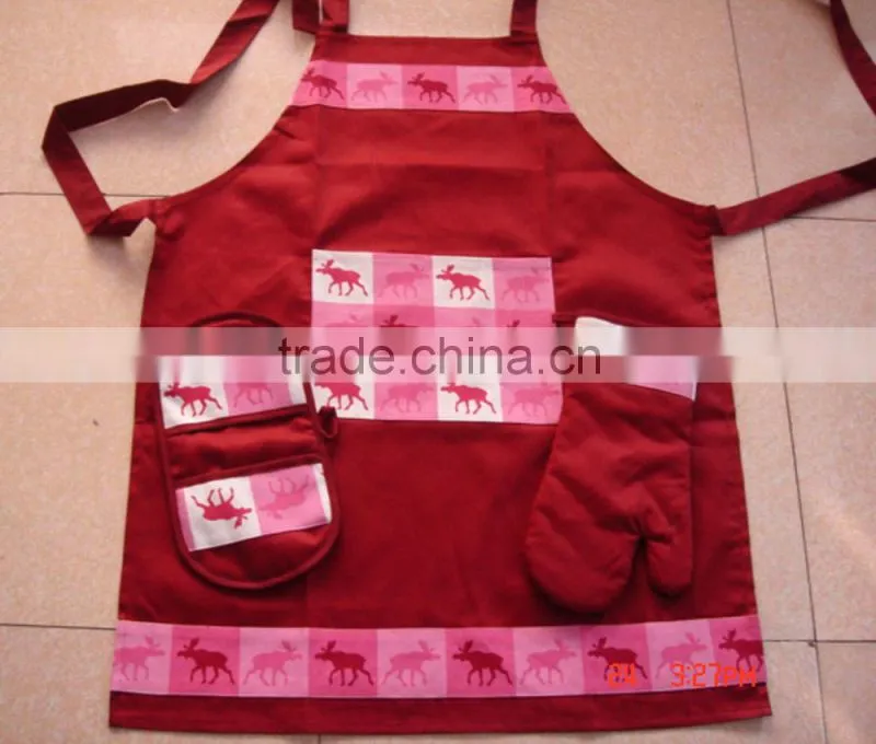 Kitchen apron set,cotton apron set for home using-33